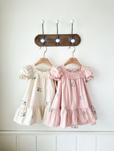 Latte Embroidered Dress_ Pink