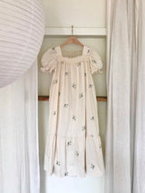 Latte Eembroidery Adult Dress _Ivory