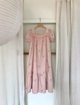 Latte Eembroidery Adult Dress_ Pink