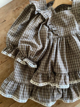Clara Check Dress _Brown
