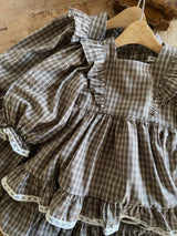 Clara Check Dress _Brown