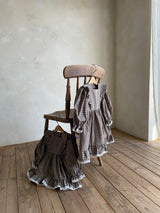 Clara Check Dress Romper _Brown