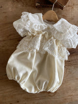 Liora Lace Ruffle Romper