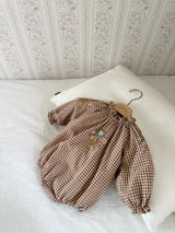 Olivia Embroidered Romper_ Brown