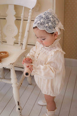 Ellie Cream Smock Romper