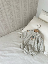 Olivia Embroidered Romper_Cream