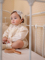 Ellie Cream Smock Romper
