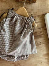 Bongbong Check Top & Bloomer Set