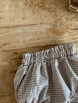 Bongbong Check Top & Bloomer Set