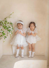 Coco Blush Dress Romper_ White