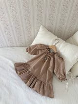 Olivia Embroidered Dress_Brown