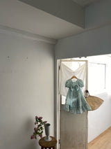 Mint Blossom Puff Sleeve Dress