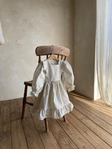 Clara Check Dress _Cream