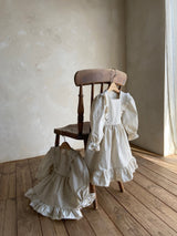 Clara Check Dress _Cream