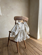 Clara Check Dress Romper _Cream