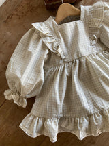 Clara Check Dress Romper _Cream