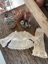 Heart Frill Top and Pants Set _Cream