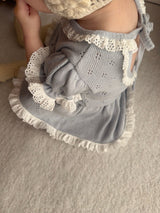 Monbebe Lumi Pointelle Dress Romper _2Colours