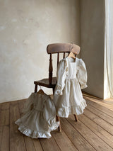 Clara Check Dress Romper _Cream