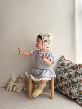Monbebe Lumi Pointelle Dress Romper _2Colours