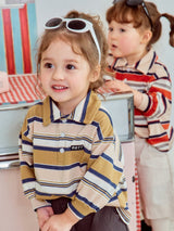 Mitte Multi-Stripe Polo Top_Olive