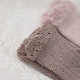 Rumi Frill Knee Socks Set_Pink & Mocha