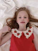 Strawberry Crochet Collar Dress