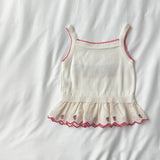 Strawberry Pop Sleeveless Knit Top