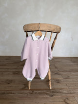 Soft Terry Polo Romper_Pink