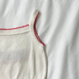 Strawberry Pop Sleeveless Knit Top