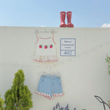Strawberry Pop Denim Shorts