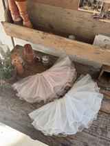 Pearl Mesh Lace Skirt _Pink