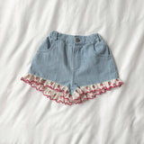 Strawberry Pop Denim Shorts