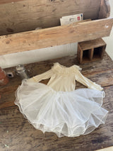 Pearl Mesh Lace Skirt _Cream