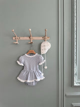 Monbebe Lumi Pointelle Dress Romper _2Colours