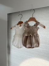 Ette Linen Romper _Beige