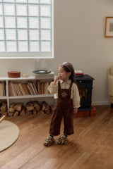 Nanette Embroidered Corduroy Overalls
