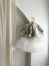 Sasha Ribbed Tulle Dress_Cream