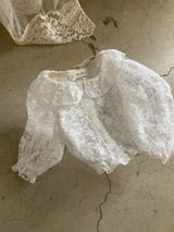 Lace Frill Neck Cardigan