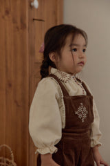 Nanette Embroidered Corduroy Overalls
