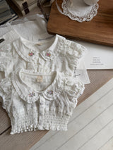 Luna Floral Bolero Blouse_ Purple