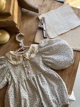 Mimosa Floral Romper _Blue