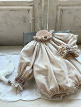 Ayla Smocked Corduroy Romper_ 2 Colours