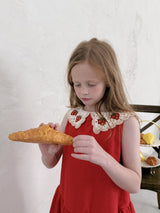 Strawberry Crochet Collar Dress
