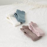 Rumi Frill Knee Socks Set_Pink & Mocha