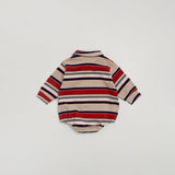 Mitte Multi-Stripe Romper_Brick