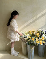Rose Bloom Dress_ Cream