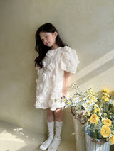 Rose Bloom Dress_ Cream