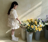 Rose Bloom Dress_ Cream