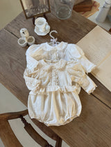 Pearl Cotton Romper_Cream